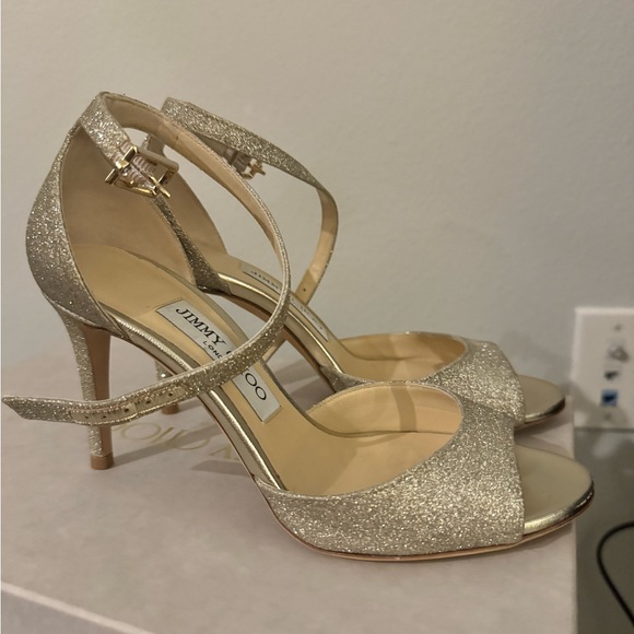 Jimmy Choo Annie 35.5 Platinum Ice - Picture 7 of 9